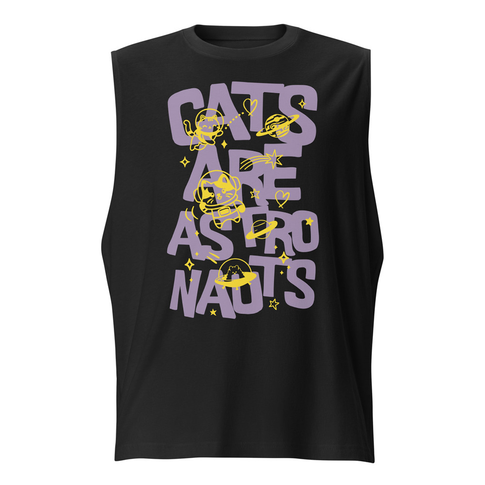 Cats are Astronauts Unisex Muscle Shirt