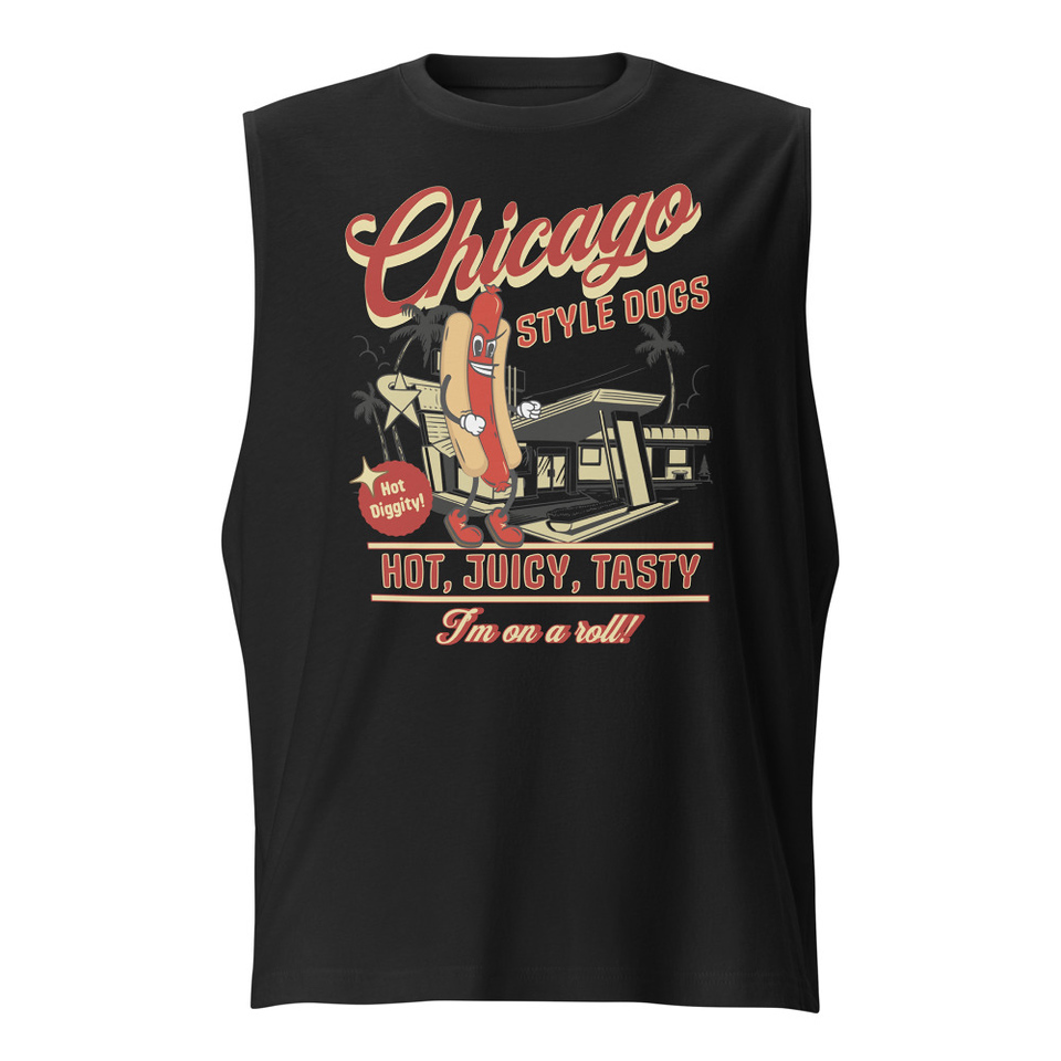 Chicago Style Hot Dogs Unisex Muscle Shirt