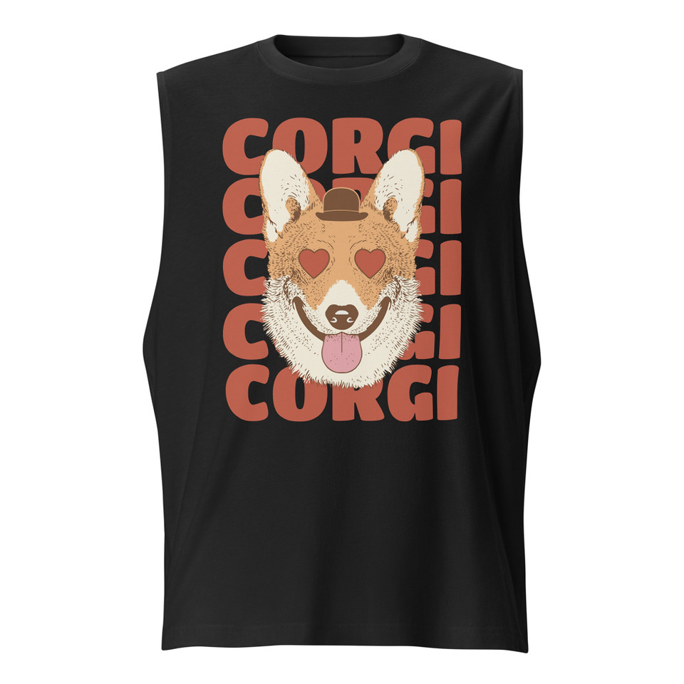 Corgi Loves - Cute Dog Unisex Muscle Shirt