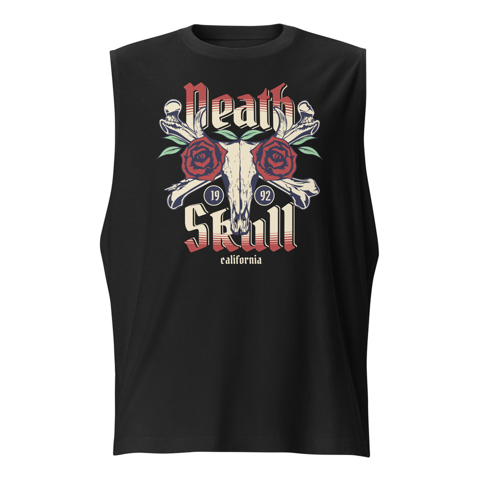 Death Skull - Flower Unisex Muscle Shirt