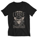 A Big Cup of Coffee Unisex V-Neck Tee