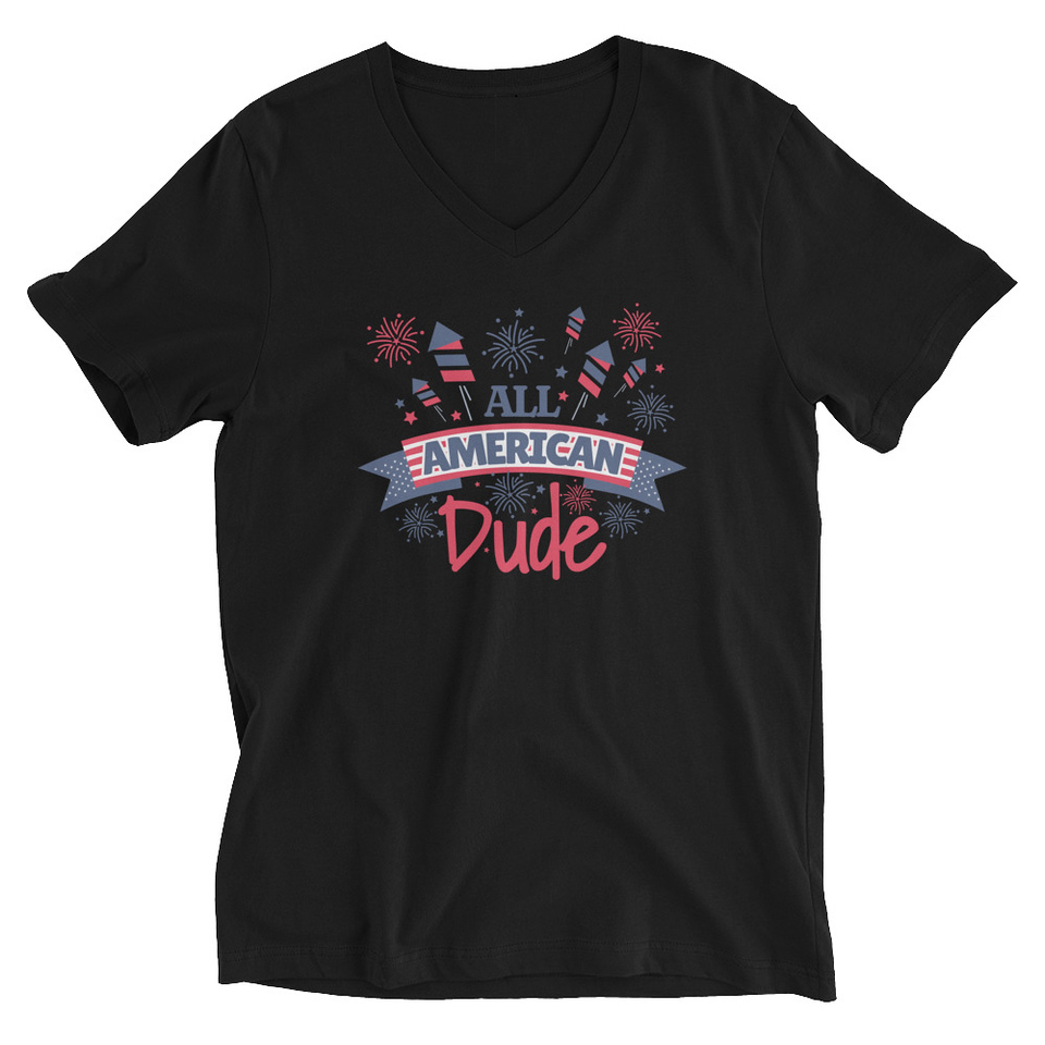 All American Unisex V-Neck Tee