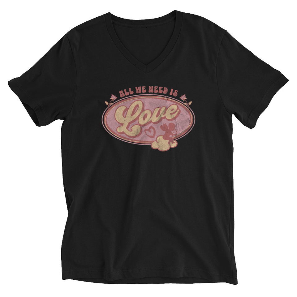 All We Need Is Love - Cupid Unisex V-Neck Tee