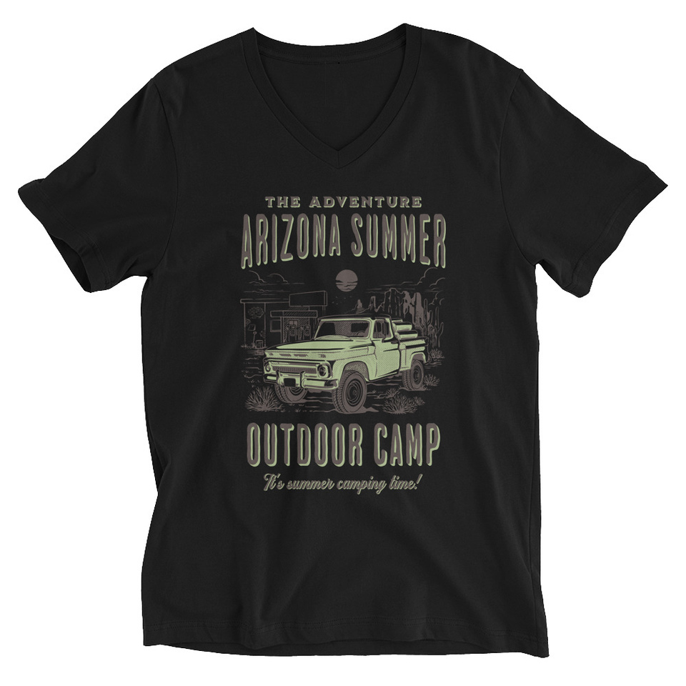 Arizona Outdoor Camp - Classic Truck Unisex V-Neck Tee