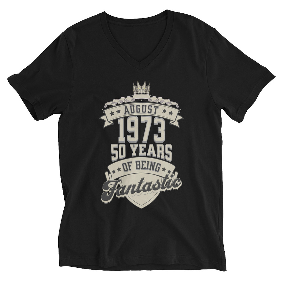 August 1973 - 50 Years Of Being Fantastic Unisex V-Neck Tee