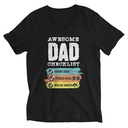 Awesome Dad Checklist Unisex V-Neck Tee
