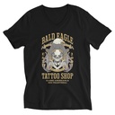 Bald Eagle Tattoo Shop - Skeleton Unisex V-Neck Tee