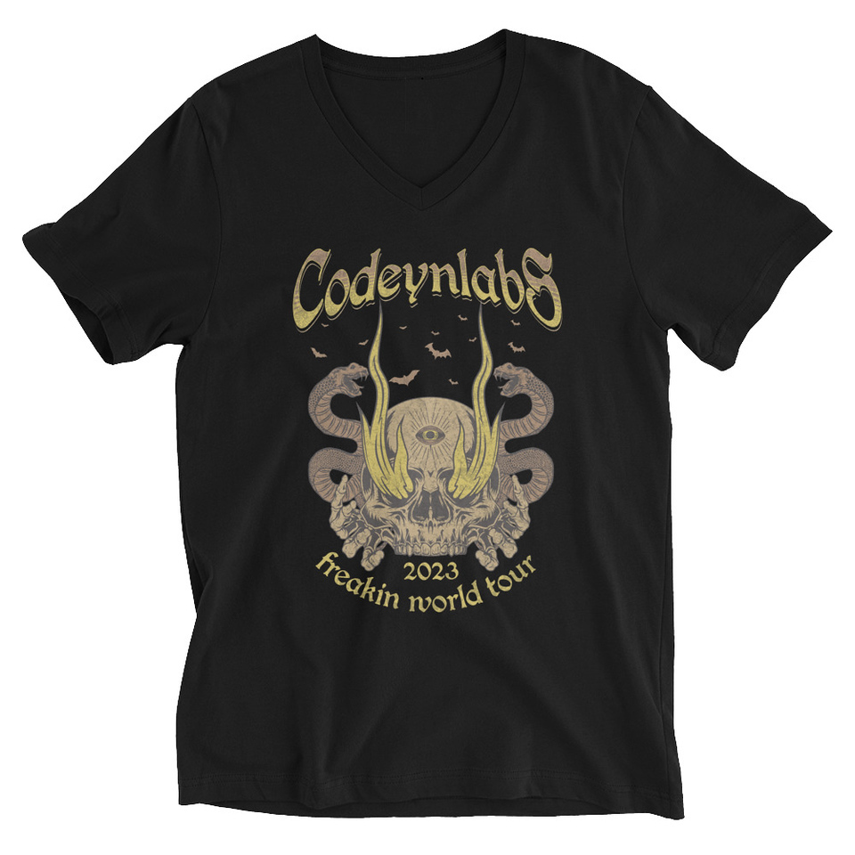 Band Merchandise Tour Illustration Unisex V-Neck Tee