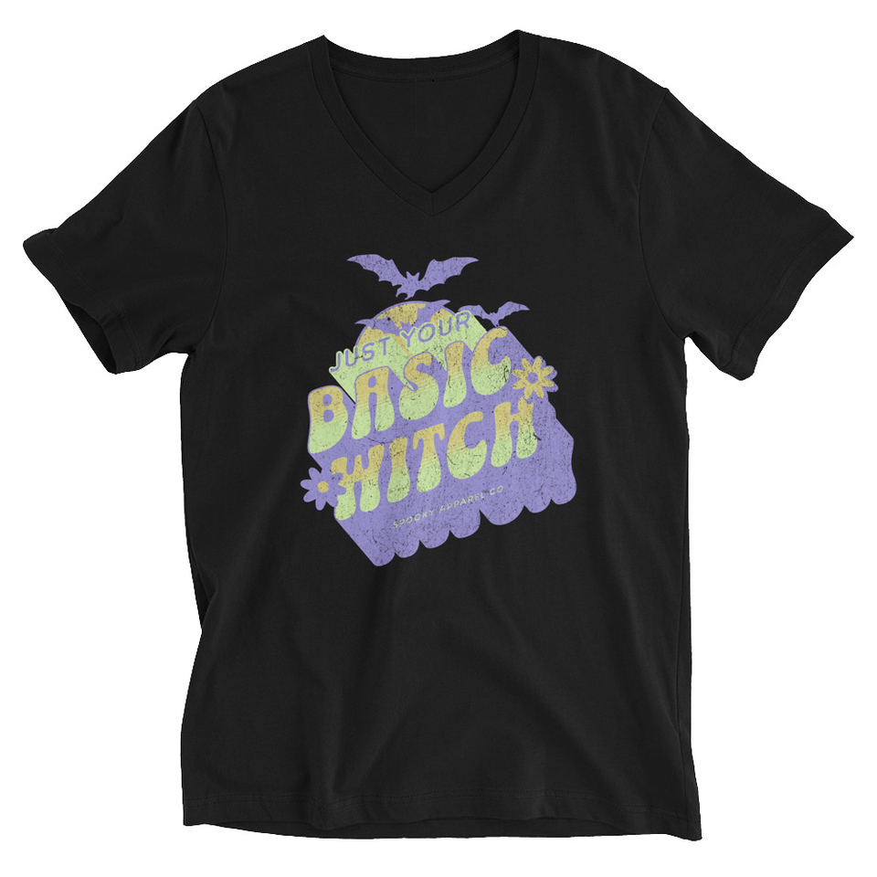 Basic Witch - Halloween Unisex V-Neck Tee