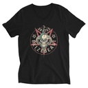 Belzebeast Pentagram - Halloween Skull with Snake Unisex V-Neck Tee