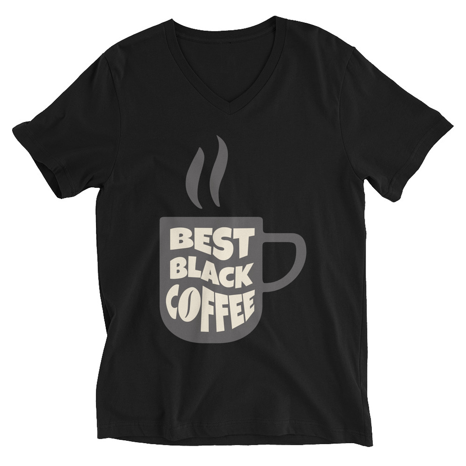 Best Black Coffee - Hot Cup Unisex V-Neck Tee