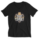 Best Daddy Ever - Cowboy Hat Unisex V-Neck Tee