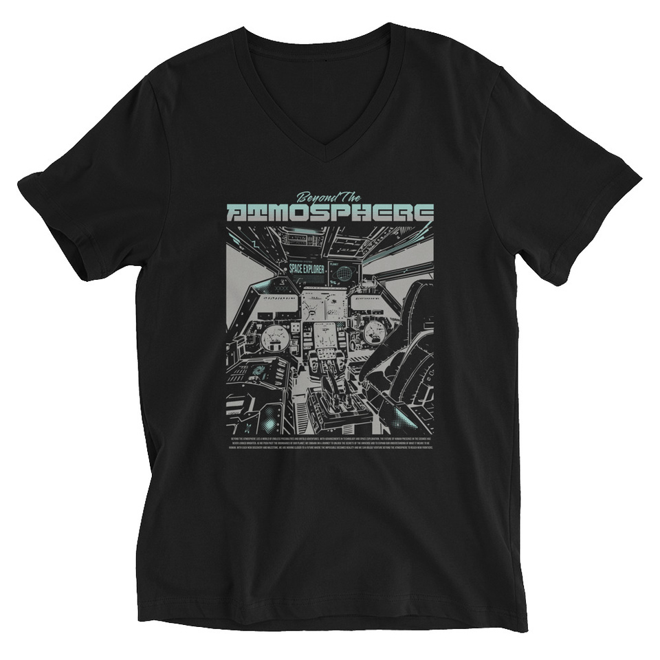 Beyond The Atmosphere Unisex V-Neck Tee