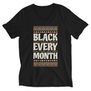 Black Every Month - African American History Unisex V-Neck Tee