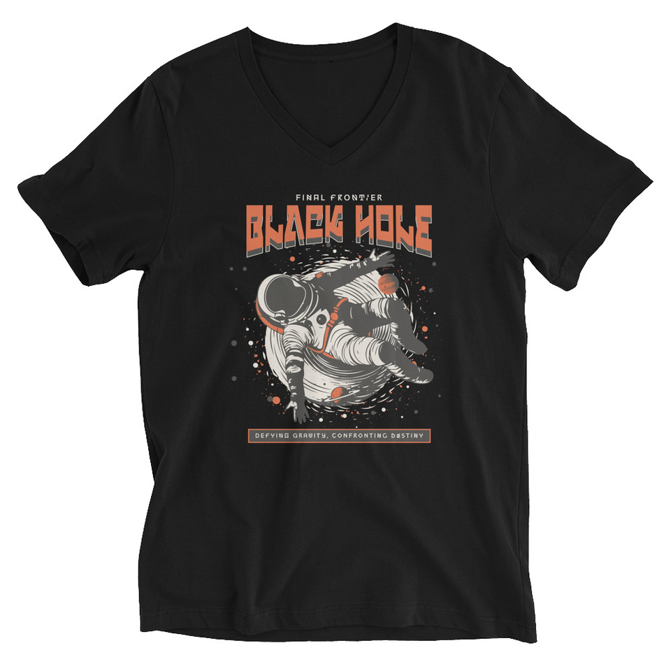Black Hole Unisex V-Neck Tee