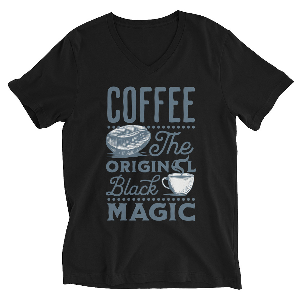 Black Magic Coffee - Simple Cup Unisex V-Neck Tee