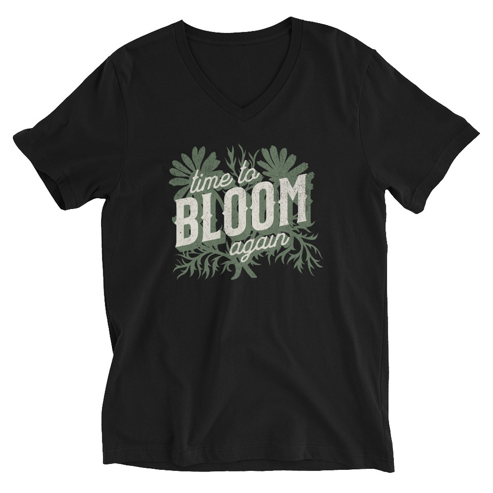 Bloom Again Unisex V-Neck Tee