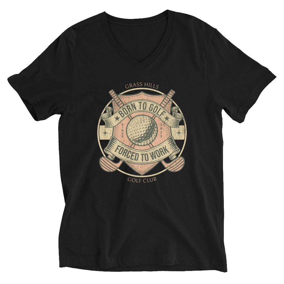 Born To Golf Unisex V-Neck Tee