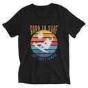 Born to Surf - But Forced to Work Unisex V-Neck Tee