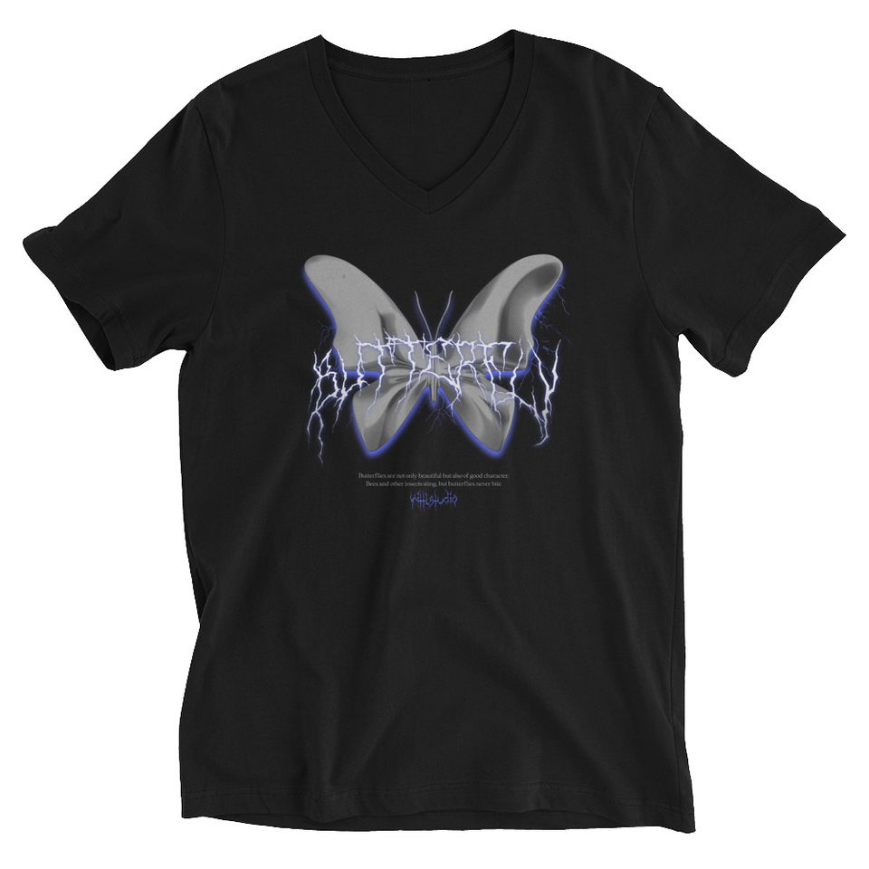Butterfly Unisex V-Neck Tee