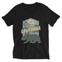 California Bear - Outdoors Wilderness Camping Hiking Unisex V-Neck Tee
