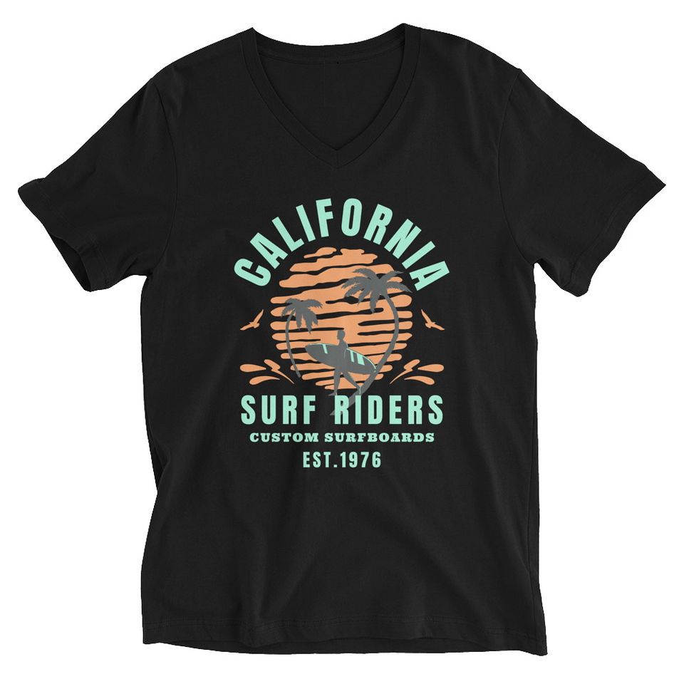California Surf Riders - Beach Unisex V-Neck Tee