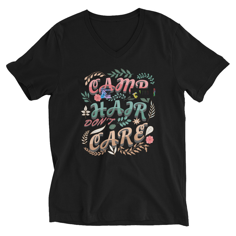 Camp Hair Don't Care Unisex V-Neck Tee