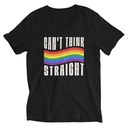 Can't Think Straight Unisex V-Neck Tee