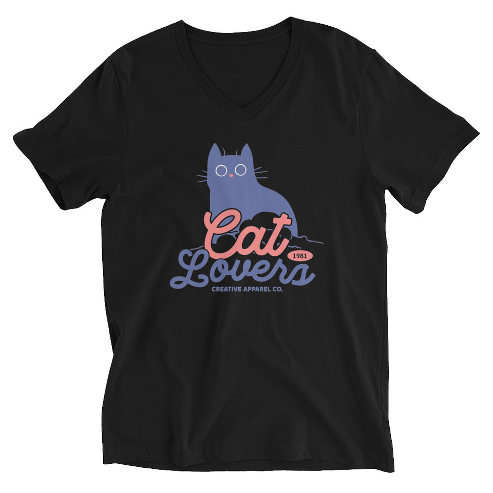 Cats Lovers Unisex V-Neck Tee