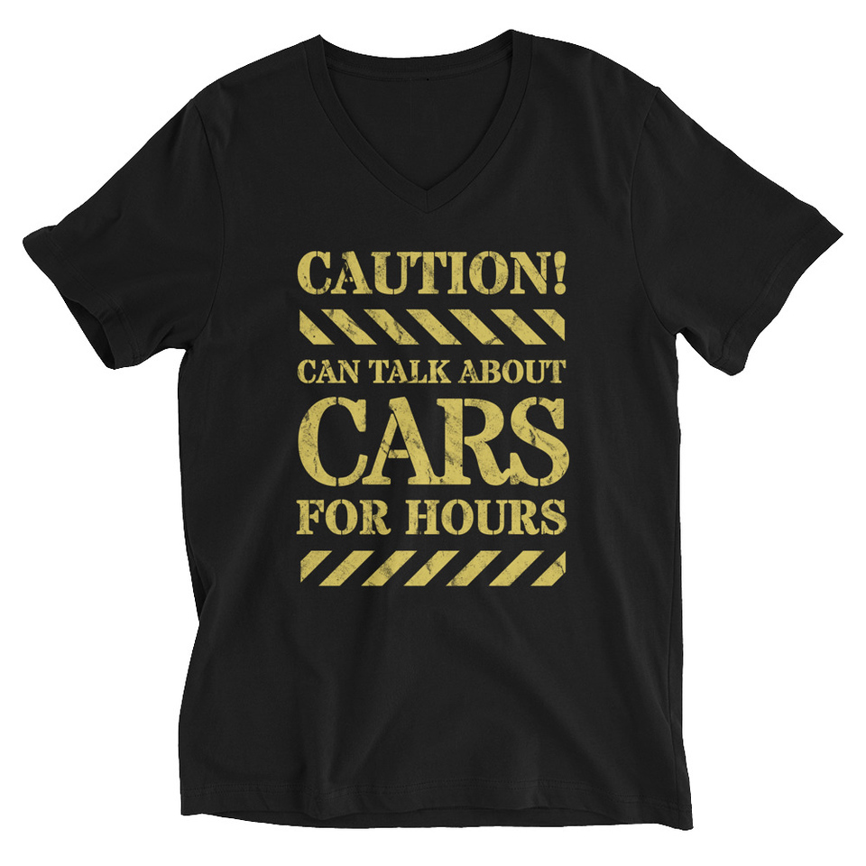 Caution Signs - Yellow Traffic Sign Unisex V-Neck Tee