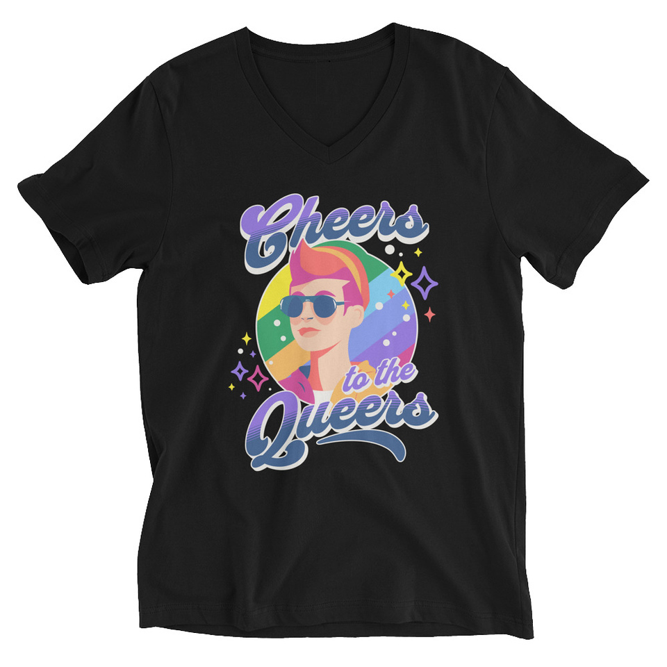 Cheers to the Queers Unisex V-Neck Tee