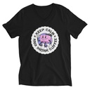 Colorful Fun Retro Style Coffee Quote Unisex V-Neck Tee
