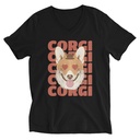 Corgi Loves - Cute Dog Unisex V-Neck Tee