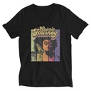 Cosmic Journey Rainbow Retro Unisex V-Neck Tee
