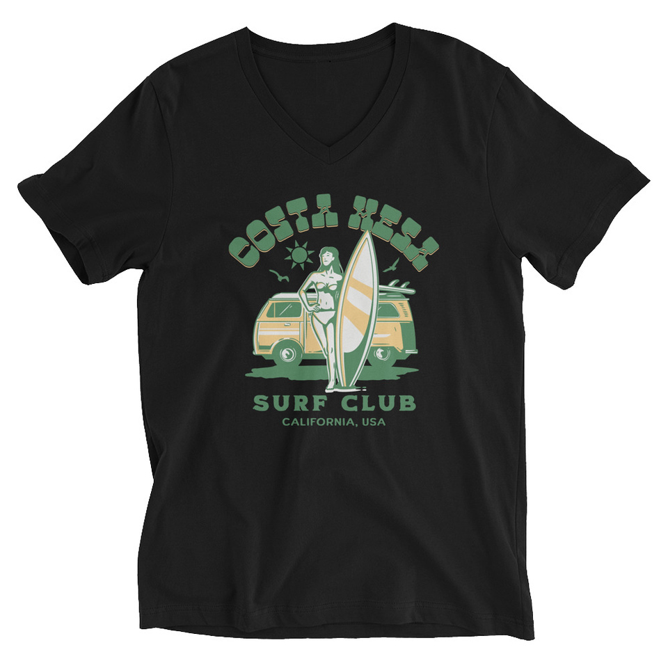 Costa Mesa Surf Club - Campervan Unisex V-Neck Tee