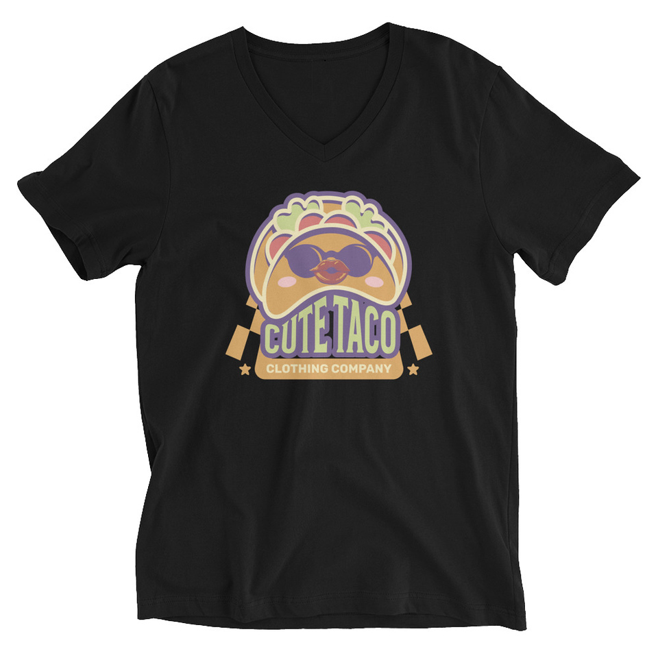 Cute Taco - Colorful Mexican Tortilla Unisex V-Neck Tee