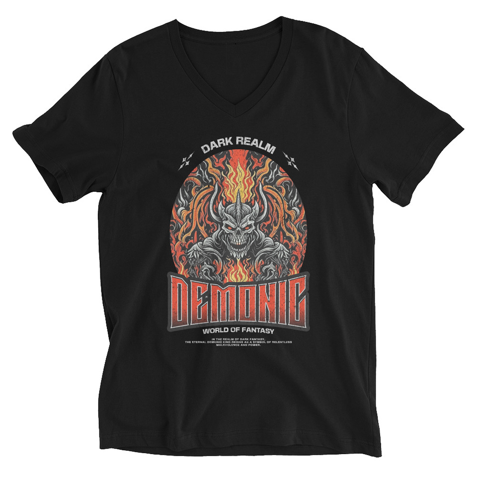 Demonic Unisex V-Neck Tee