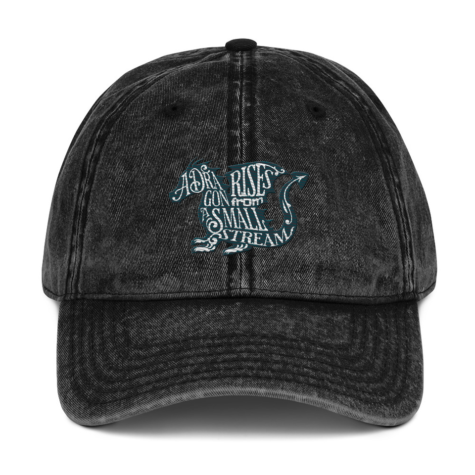 A Dragon Rises - Typographic Lettering Vintage Cap