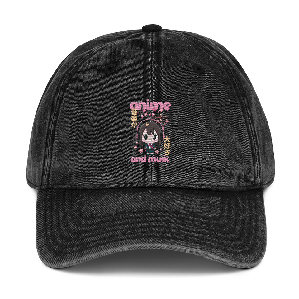 Anime and Music Vintage Cap