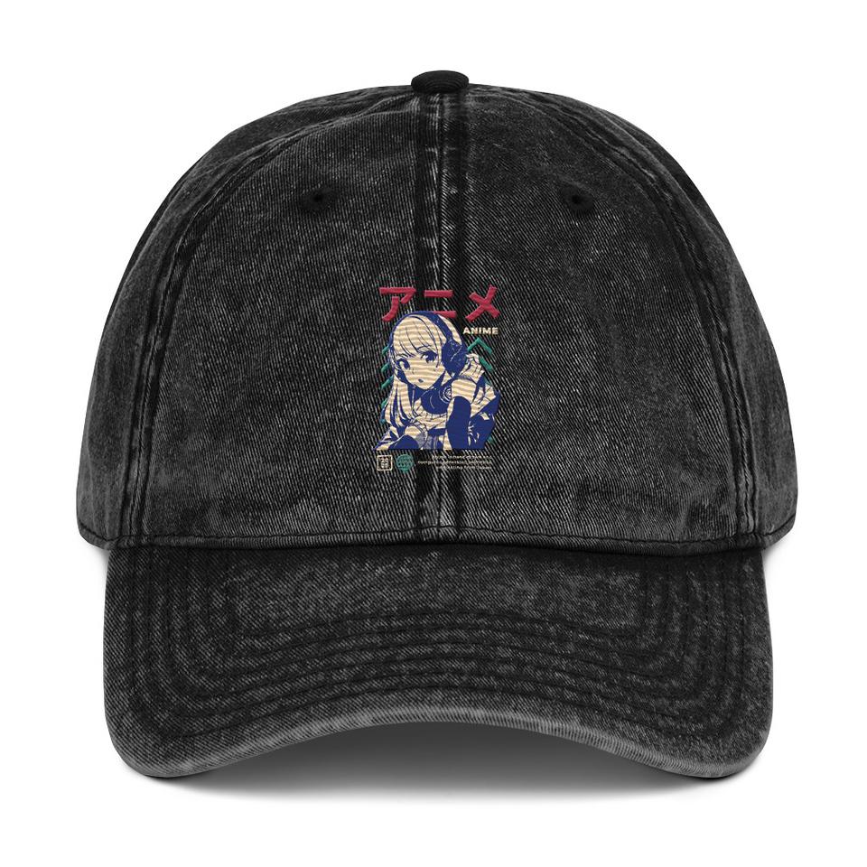 Anime Girl Vintage Cap