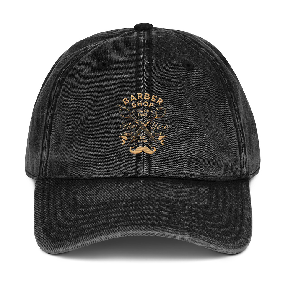 Barber Shop Cuts & Shaves - Scissor Vintage Cap