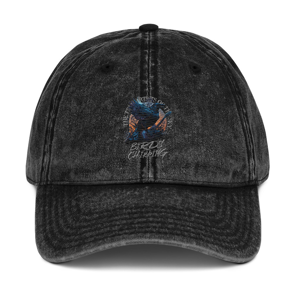 Birds Chirping Vintage Cap