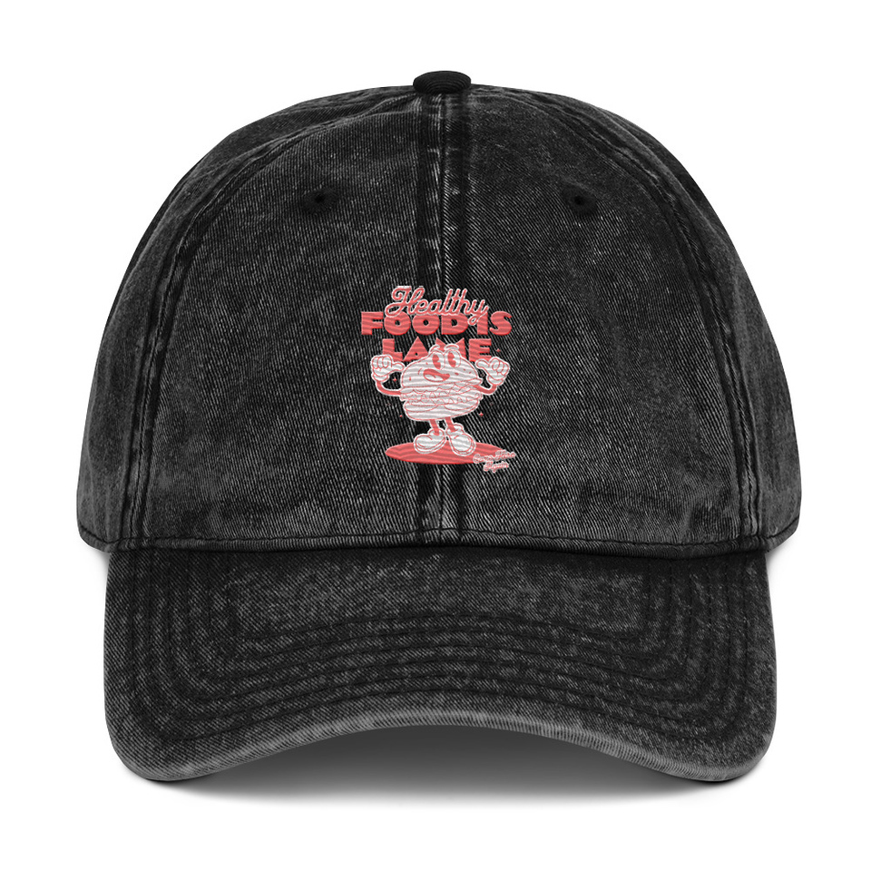 Burger Mascot Vintage Cap