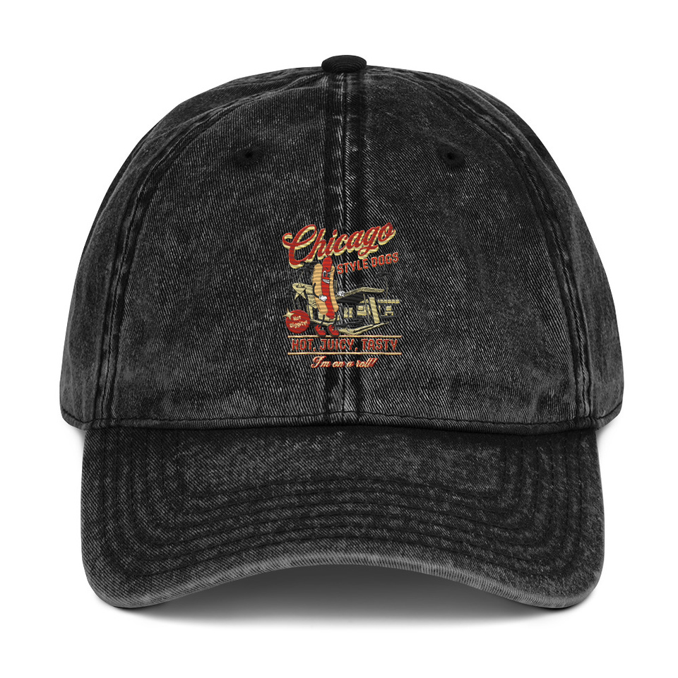 Chicago Style Hot Dogs Vintage Cap