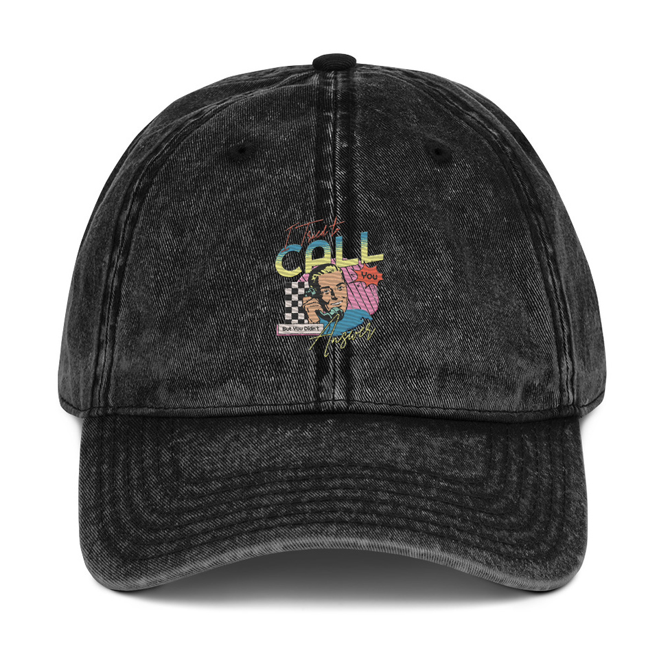 Classic Retro Illustrative Portrait Men Calling Vintage Cap