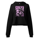 'Press Pause' Anime Gaming Women's Cropped Hoodie
