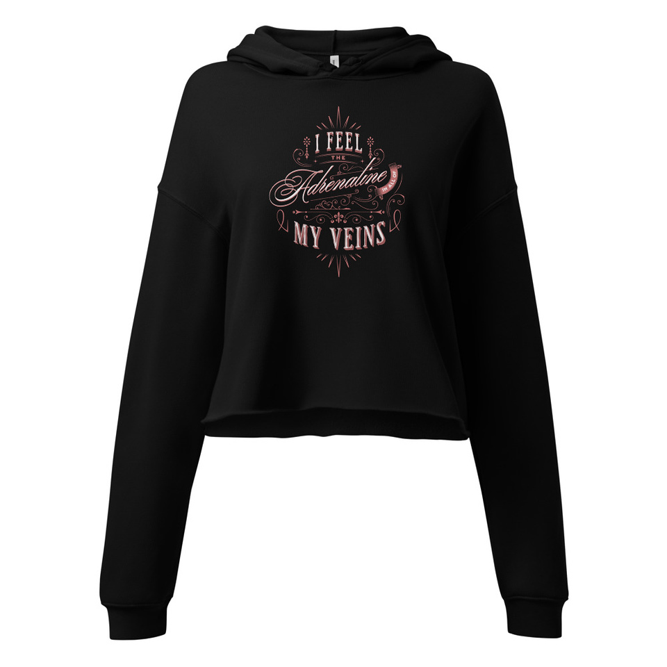 Adrenaline in my Veins - Victorian Women's Cropped Hoodie