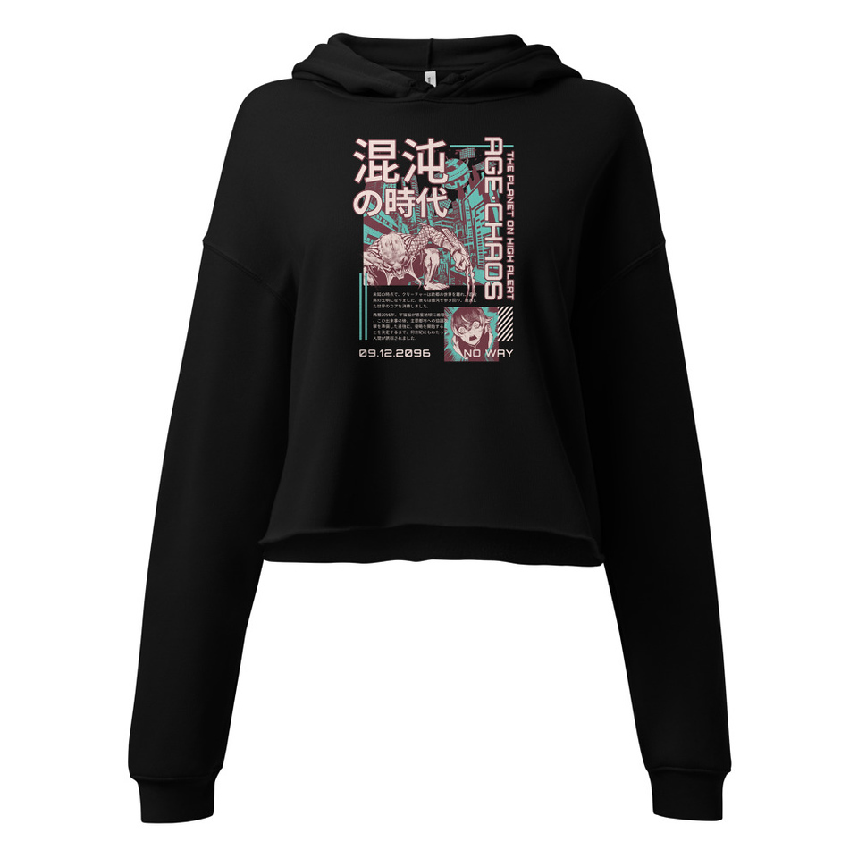 Age of Chaos - Japanese Anime Women's Cropped Hoodie