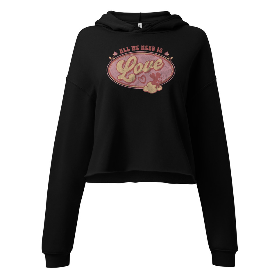 All We Need Is Love - Cupid Women's Cropped Hoodie