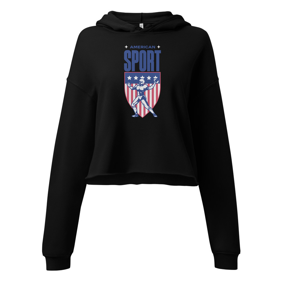 American Football Sport Women's Cropped Hoodie